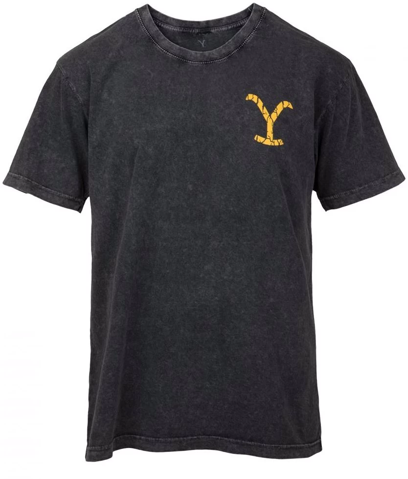 Yellowstone Dutton Ranch Distressed Logo Grey Front And Back T-Shirt 2 Yellowstone Dutton Ranch Distressed Logo Grey Front And Back T-Shirt - Image 2