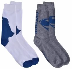 DC COMICS Superman Man Of Steel Crew Socks 2-Pair Pack -Fashion Menswear Shop 52ce0db232ea463f6f017500c6a33abd