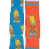 The Simpsons Bart Character And Homer Heads 2-Pair Pack Of Crew Socks