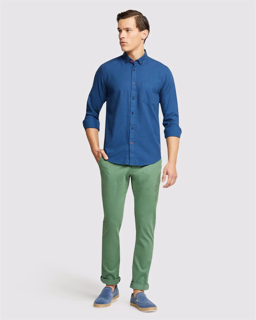 Oxford Men's Stratton Spot Printed Shirt - Blue 1 Oxford Men's Stratton Spot Printed Shirt - Blue