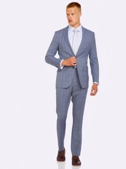 Oxford Men's Hopkins Wool Suit Trousers - Pale Blue -Fashion Menswear Shop 559632dcd12d7ab8e005c1c3b0ff00ab