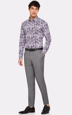 Oxford Men's Kenton Floral Print Shirt - Purple 12 Oxford Men's Kenton Floral Print Shirt - Purple -Fashion Menswear Shop 57d9afae470e3edf25279853a5841ab9