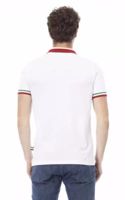 Baldinini Trend White Cotton Polo Shirt -Fashion Menswear Shop 5a657518b2a28989cf3fd7e150187d1f