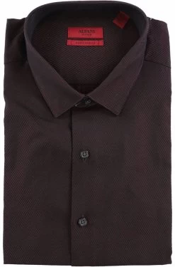 Alfani Mens Striped Button Up Dress Shirt, Red