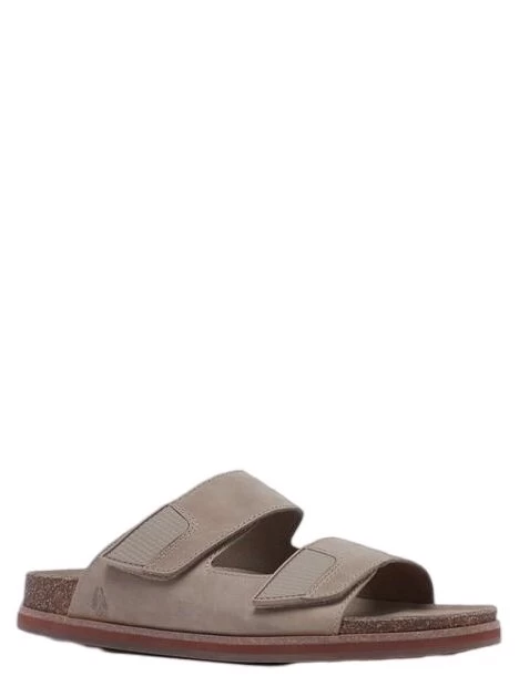 Mens Hush Puppies Cracker Taupe Sandals Slip On Leather Shoes 4 Mens Hush Puppies Cracker Taupe Sandals Slip On Leather Shoes - Image 4