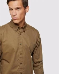 Oxford Men's Portland Regular Fit Casual Shirt - Taupe -Fashion Menswear Shop 5b200fafec047120f07108519fb6e333