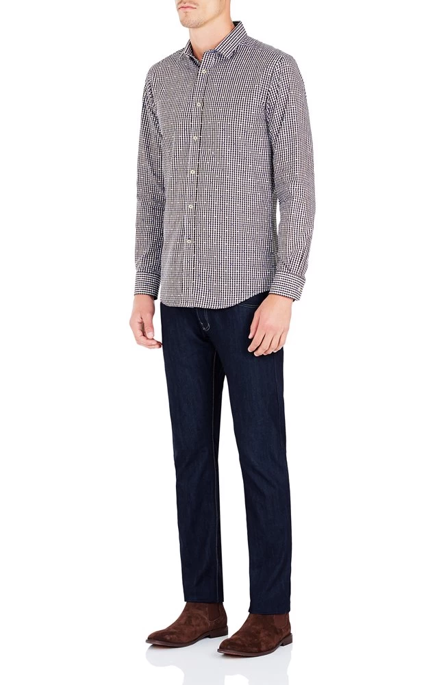 Oxford Men's Kenton Slim Fit Shirt - Brown 3 Oxford Men's Kenton Slim Fit Shirt - Brown - Image 3