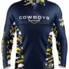 NRL Long Sleeve Reef Runner Fishing Polo Shirt - North Queensland Cowboys YOUTH
