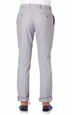 Oxford Men's Narrow Leg Crop Trousers - Grey -Fashion Menswear Shop 5c533f07e10c18428840a7adce4114c6