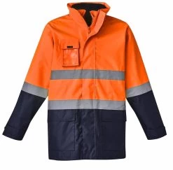 Syzmik Mens Hi Vis Basic 4 In 1 Waterproof Jacket - Yellow/Navy -Fashion Menswear Shop 5ebaf0c5a97221059ca3fd60ec7f0d38