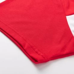 Men's Adult Unisex Drop-Shoulder Colorblock T-Shirt Top Cascual Plain Basic Tee - Red/White/Black -Fashion Menswear Shop 5ecd3b7db9392cfeed5af0942d11aa0e