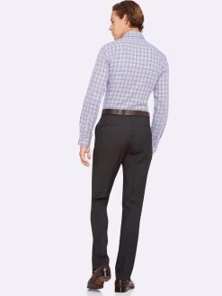 Oxford Men's Beckton Dobby Shirt Purple/ - Purple/Green -Fashion Menswear Shop 601db489a74d6661c6fcfd51a88caa31