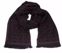 Philipp Plein Burgundy Wool Scarf 5 Philipp Plein Burgundy Wool Scarf -Fashion Menswear Shop 60e88bd200f8122e5cda7b573cf664cc