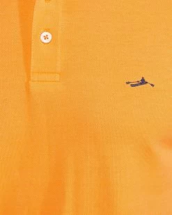 Oxford Men's Mark Pique Polo - Orange -Fashion Menswear Shop 6263e87d1bd442dbe53ed8dc2331d856