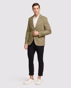 Oxford Men's Blake Linen Cotton Blazer - Khaki -Fashion Menswear Shop 63dcfdb494b0ee80c4ef641ed36e7ca9
