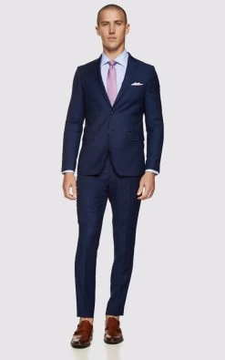 Oxford Men's Auden Wool Suit Trousers - Navy -Fashion Menswear Shop 643d1ac4b2c7f52fcf59551775ee517e