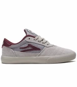 Mens Lakai Cambridge Kids Grey/Burgundy Suede