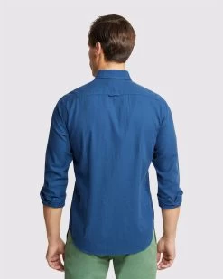 Oxford Men's Stratton Spot Printed Shirt - Blue 8 Oxford Men's Stratton Spot Printed Shirt - Blue -Fashion Menswear Shop 64e061e96a838d156100f0ef9fcd8e1f