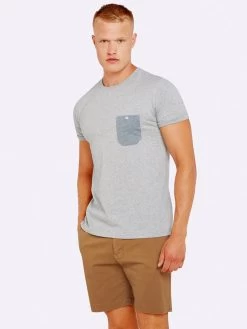 Oxford Men's Mason Chest Pocket T-Shirt Melange - Melange Grey -Fashion Menswear Shop 6532c2b52ca4e9922929ce83b1ea63da