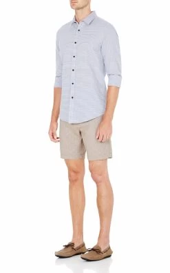 Oxford Men's Kenton Horizontal Strpe Shirt - Navy -Fashion Menswear Shop 6652fad7bc2557492c700ced9a7b468a