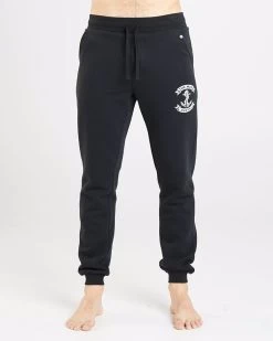 Mens The Mad Hueys Anchor Trackpant - BLACK -Fashion Menswear Shop 6690c1fe49acb59097144329c55cdb70