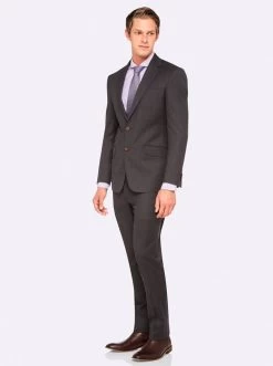 Oxford Men's Marlowe Wool Suit Jacket - Grey -Fashion Menswear Shop 66eb414db266ee29e978fc55bd1cf6f3