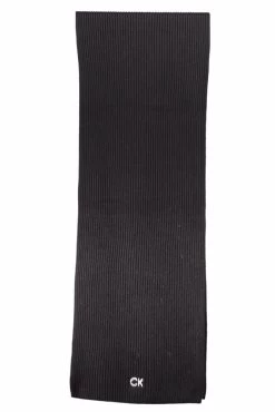 Calvin Klein Black Cotton Scarf -Fashion Menswear Shop 66f54b40a2e120ea700d6370926f8a02