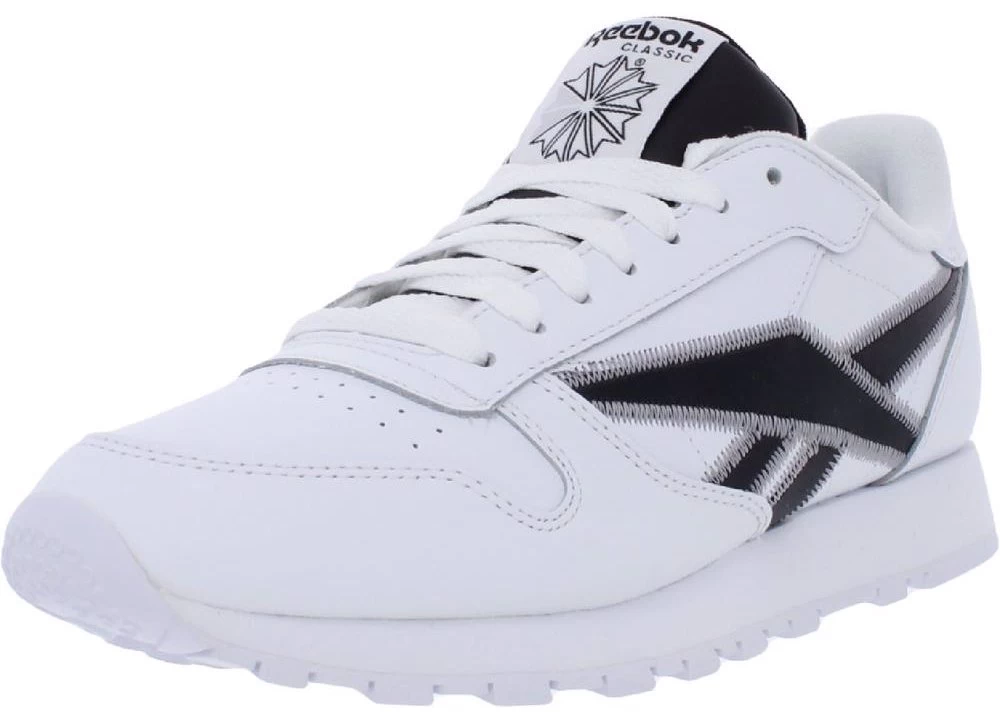 Reebok Men's Athletic Shoes Classic Leather - Color: White/Black/Met Silver 1 Reebok Men's Athletic Shoes Classic Leather - Color: White/Black/Met Silver