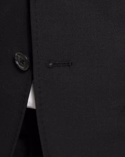 Oxford Men's Auden Wool Suit Jacket - Black -Fashion Menswear Shop 680811f6da05957f7428fb72305df26c