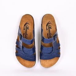 Moosefield Men's Leather Sandals - Dark Blue -Fashion Menswear Shop 68519c09d39c05c403152e011de53804