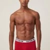 Cotton On Mens Organic Cotton Trunks Red