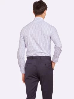 Oxford Men's Kensington Checked Shirt - Blue 10 Oxford Men's Kensington Checked Shirt - Blue -Fashion Menswear Shop 6a24e8a22aec85a45dceccdd1da899b7