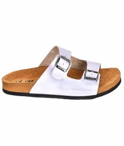Moosefield Men's Arizona Leather Sandals - Silver