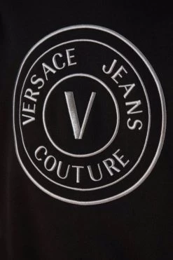 Versace Jeans Black Cotton Logo Details Hooded Sweatshirt -Fashion Menswear Shop 6c43a4e5e46abcc81c0a1790f71a74d7