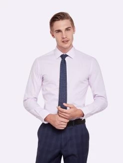 Oxford Men's Beckton Self Spot Shirt - Pink