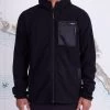 Mens Salty Crew Edgewater Zip Polar Fleece Hoody - Black