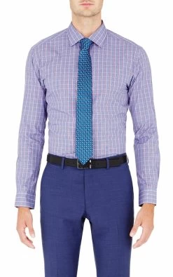 Oxford Men's Check Islington Shirt - Navy/Red -Fashion Menswear Shop 6eef7f2ef69f10374878a8c2c23c35b1