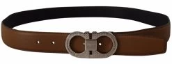 Salvatore Ferragamo Brown And Black Calf Leather Reversible Belt 9 Salvatore Ferragamo Brown And Black Calf Leather Reversible Belt -Fashion Menswear Shop 6f4c1ad109dd8879c7406fe363a208d7