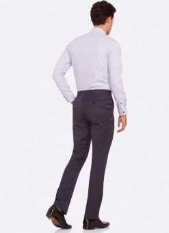 Oxford Men's Beckton Self Spot Shirt - Blue -Fashion Menswear Shop 70368b5cf35e90b05c8e217187d63e41