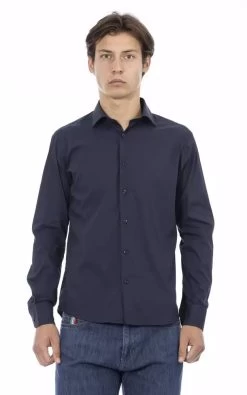 Baldinini Trend Blue Cotton Shirt