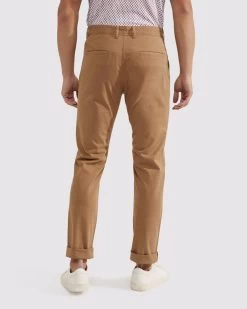 Oxford Men's Danny Casual Organic Cotton Chinos - Tan -Fashion Menswear Shop 70f8f01f6a923472bbbd14e9b5375bb0