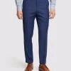 Oxford Men's Byron Folded Cuff Wool Suit Trousers - Blue
