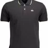 La Martina Black Cotton Polo Shirt