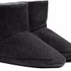 Archline Men's Orthotic Ugg Boots Slippers Snug Arch Support Warm - Black Marle
