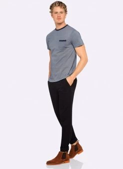 Men's Leo Pocket Front T-Shirt - Navy -Fashion Menswear Shop 73829fc23f0be58b9659a6d1e75f0285
