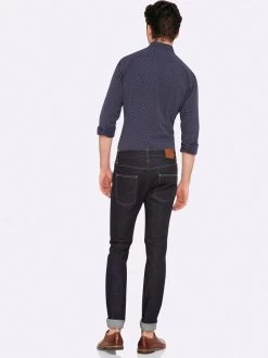 Oxford Men's Stratton Printed Shirt - Navy -Fashion Menswear Shop 741edee8acbb4236471cc8572780dae6