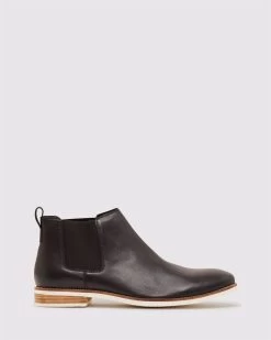 Oxford Men's Stuart Leather Chelsea Boots - Black