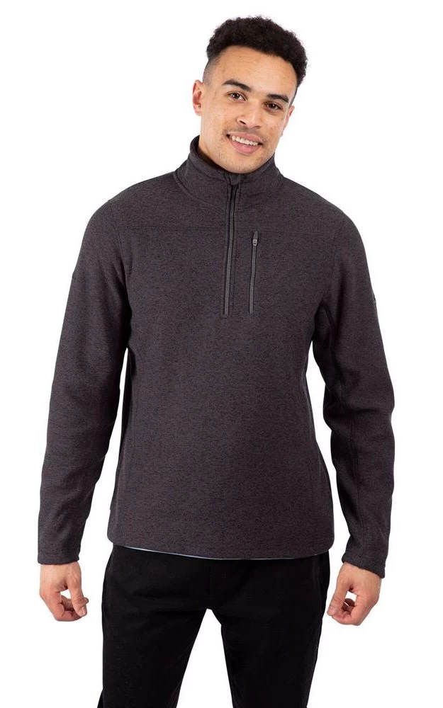 Trespass Mens Felbrigg Fleece Top (Dark Grey Marl) - TP5599 2 Trespass Mens Felbrigg Fleece Top (Dark Grey Marl) - TP5599 - Image 2
