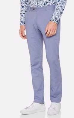 Oxford Men's Cotton Slim Leg Trousers - Sky -Fashion Menswear Shop 756e14f30ea753d990467ba4cb08e478