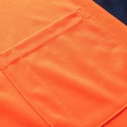 HI VIS Polo Shirts Short Sleeve Work Tops Tee Tradie Safety Workwear Reflective - Fluro Orange / Nav -Fashion Menswear Shop 758f911af94481a253c6e3892f84b346